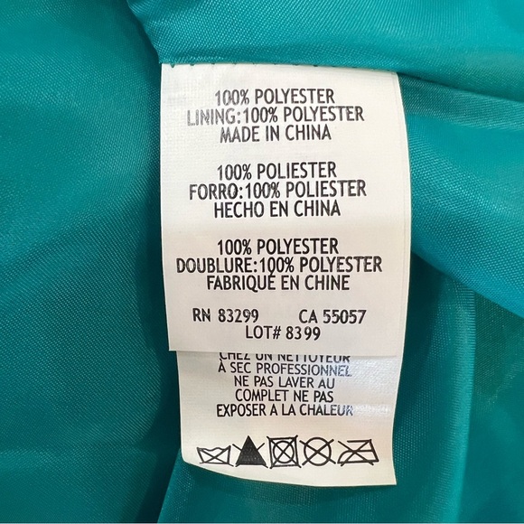 VTG 90's Dresses by Deb Prom Formal Evening Gown Dress Size 5/6 Green Lace Up - Picture 16 of 17